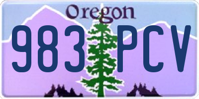 OR license plate 983PCV