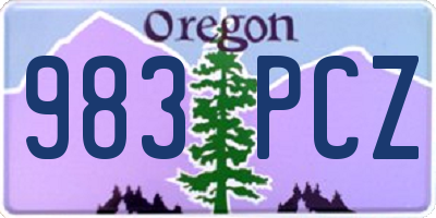 OR license plate 983PCZ