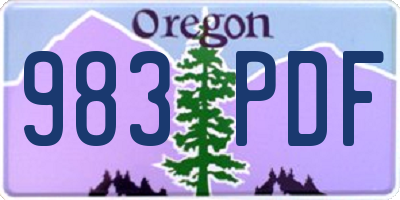 OR license plate 983PDF