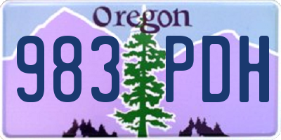 OR license plate 983PDH