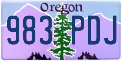 OR license plate 983PDJ