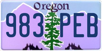 OR license plate 983PEB