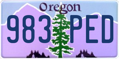 OR license plate 983PED