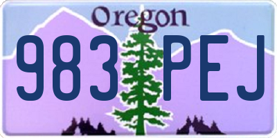 OR license plate 983PEJ