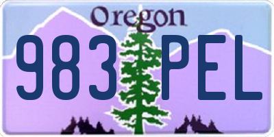 OR license plate 983PEL