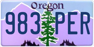 OR license plate 983PER