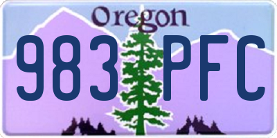 OR license plate 983PFC