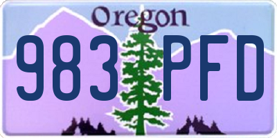 OR license plate 983PFD