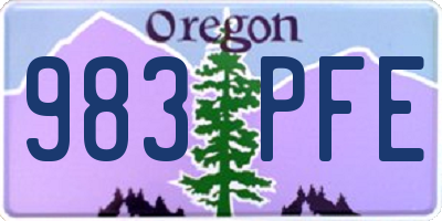 OR license plate 983PFE