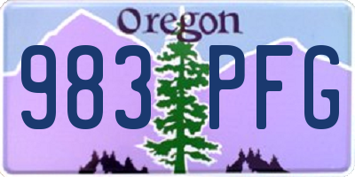 OR license plate 983PFG