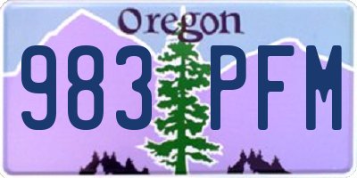 OR license plate 983PFM