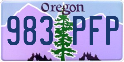OR license plate 983PFP