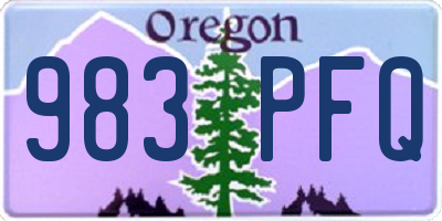 OR license plate 983PFQ