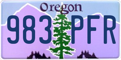 OR license plate 983PFR