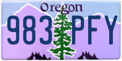 OR license plate 983PFY
