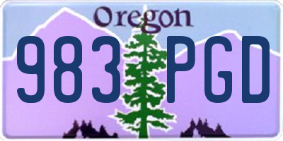 OR license plate 983PGD