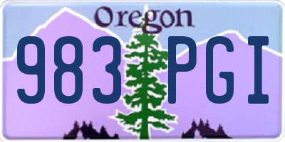 OR license plate 983PGI