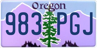 OR license plate 983PGJ