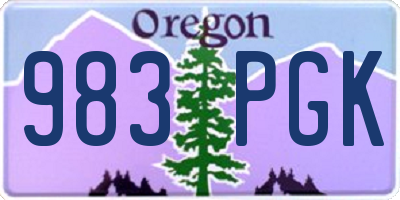 OR license plate 983PGK