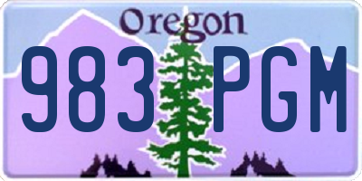 OR license plate 983PGM