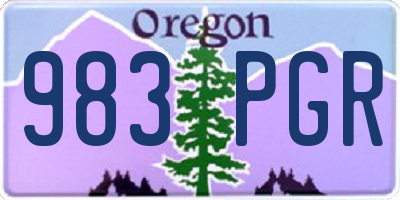 OR license plate 983PGR