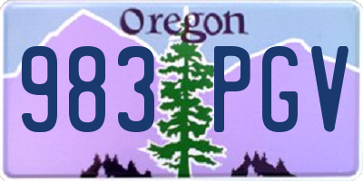 OR license plate 983PGV