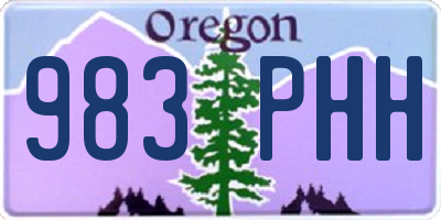 OR license plate 983PHH