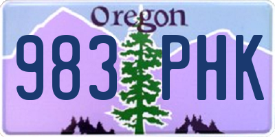 OR license plate 983PHK