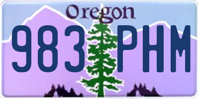 OR license plate 983PHM