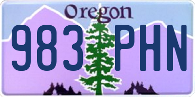 OR license plate 983PHN