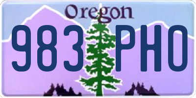 OR license plate 983PHO