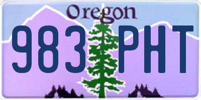 OR license plate 983PHT