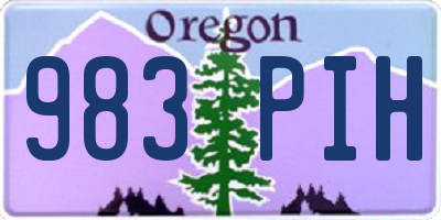 OR license plate 983PIH