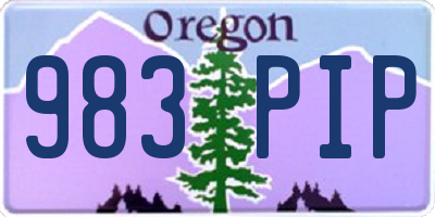 OR license plate 983PIP