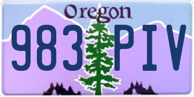 OR license plate 983PIV