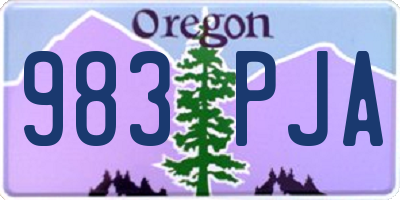 OR license plate 983PJA