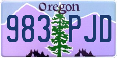 OR license plate 983PJD