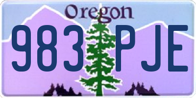 OR license plate 983PJE
