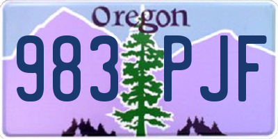 OR license plate 983PJF