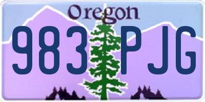OR license plate 983PJG