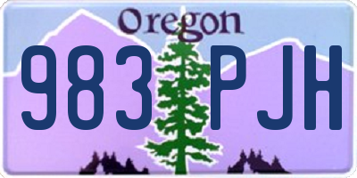 OR license plate 983PJH