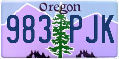 OR license plate 983PJK