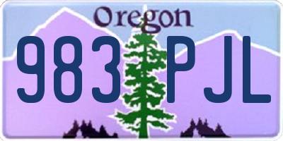 OR license plate 983PJL