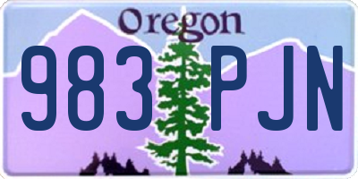 OR license plate 983PJN