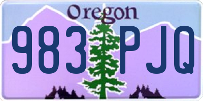 OR license plate 983PJQ