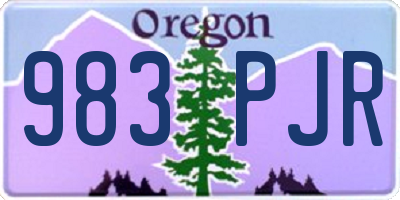 OR license plate 983PJR