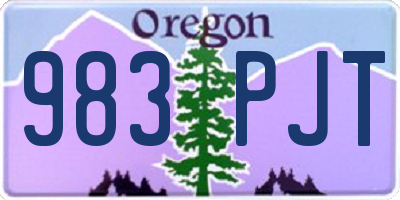 OR license plate 983PJT