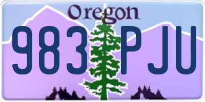 OR license plate 983PJU