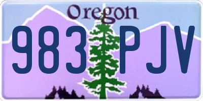 OR license plate 983PJV