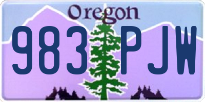 OR license plate 983PJW